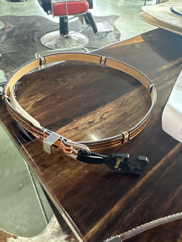 Horse hair knots natural leather