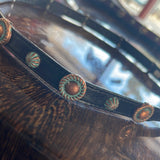 Hatband Distressed Turquoise Conchos